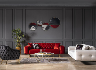 Colorful Designer Sofa Set Couch 3+2+1 Seater Couches Chesterfield