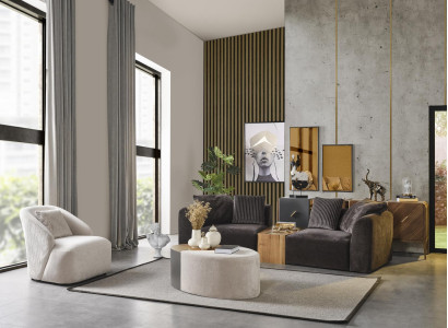 Set Sofa set 41 Seat Coffee table Complete Living landscape 3-piece Furniture