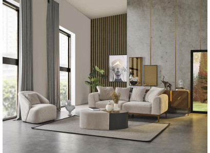 Set Sofa set 31 Seater Coffee table Luxury Suite Fabric 3pcs new