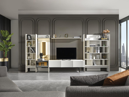 Luxury Wall unit design Wall Wardrobe Living room Television Walls Shelf
