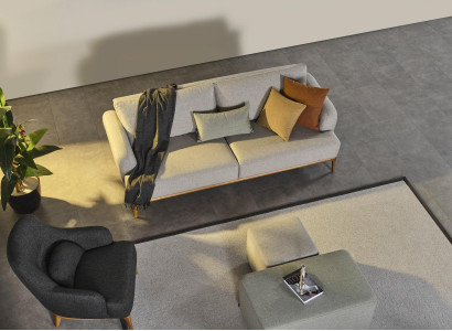 Sofa set set 31 seater 2x stool 4 pieces. Living room new gray modern