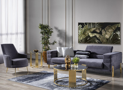 Sofa set 3+1 Seater Set Design Upholstery Couches Modern new Blue