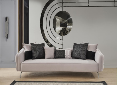 Sofa 3 Seater Couch Modern Luxury Upholstery Living room Textile white new