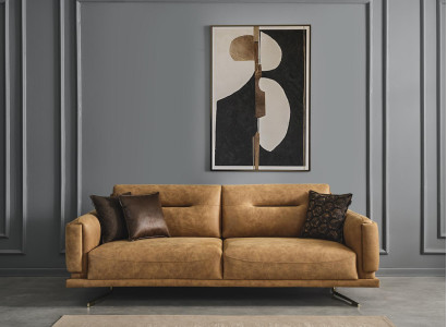 Living room Sofa 3 Seater Textile Upholstery Three Seater Couch Italian Furniture