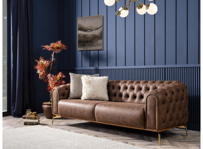 Chesterfield Sofa 3 Seater Couch Furniture Sofas Couches Living room 230cm