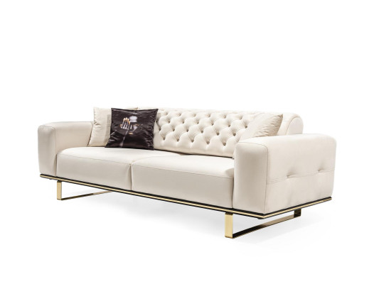 Sofa 3 Seater Living room Luxury Upholstery Designer Furniture Chesterfield