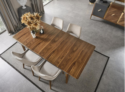 Dining room Table Wood Luxury Furniture Style Modern Brown Wooden Table Tables
