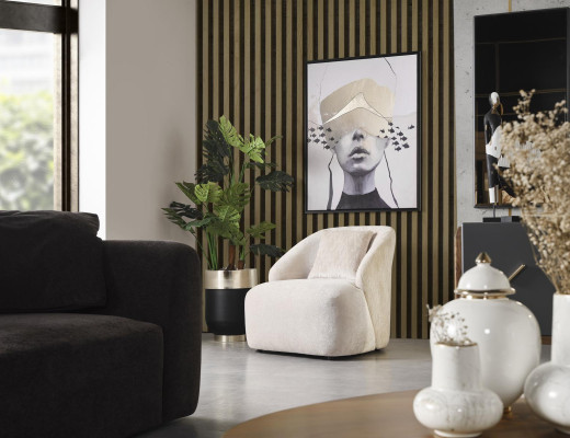 Armchair 1 Seat Fabric Luxury Living room Lounge Club Wood Armchair Single Seater