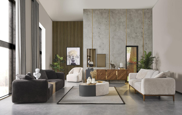 Armchair 1 Seat Fabric Luxury Living room Lounge Club Wood Armchair Single Seater