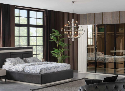 Complete's Bedroom Set Bed Wardrobe Beds Bedside table 4 pieces.