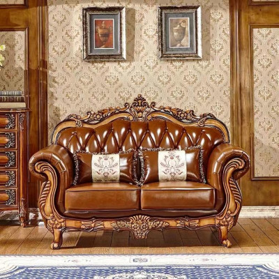 Living room Sofa 2 Seat Two-seater Brown Couch Chesterfield Couches new