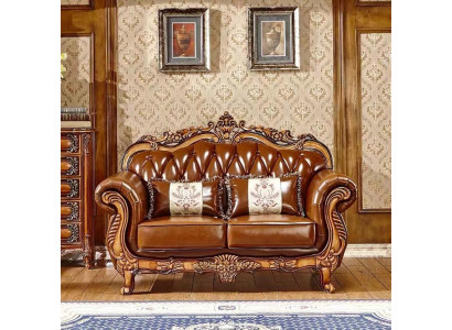 Living room Sofa 2 Seat Two-seater Brown Couch Chesterfield Couches new
