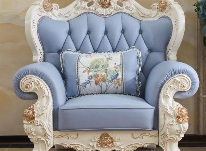 Armchair Luxury Upholstery Baroque Leather 1 Seat 1 Seater Furniture Chesterfield