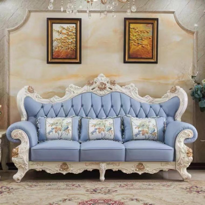 Classic s Living room Sofa Three Seater Chesterfield Sofa Wood with Leather