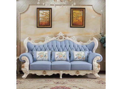 Classic s Living room Sofa Three Seater Chesterfield Sofa Wood with Leather