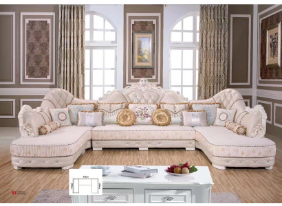 exclusive s white U-shaped corner sofa Timeless elegance for your home