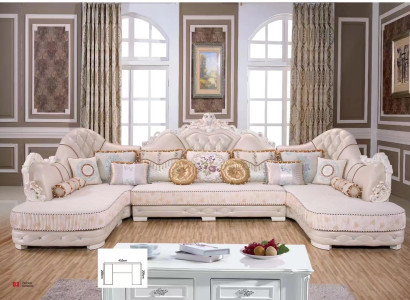 exclusive s white U-shaped corner sofa Timeless elegance for your home