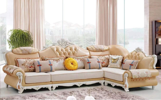 Living room Corner sofa Sofas L-shape Sofa Corner Luxury Corner suite brown