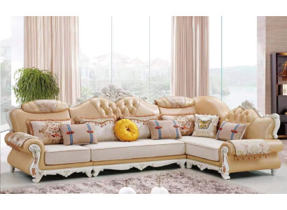 Living room Corner sofa Sofas L-shape Sofa Corner Luxury Corner suite brown