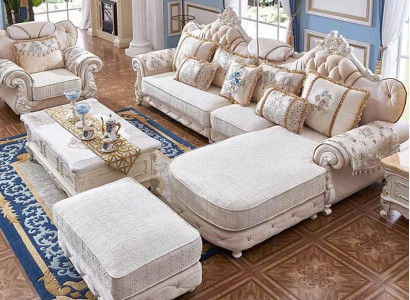 Classic Corner sofa Corner sofa Corner suite Living landscape Sofa Couch L-shape