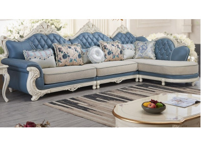 Corner sofa Couch Upholstery Furniture Corner suite Living room Textile Fabric