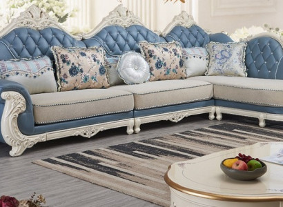 Corner sofa Couch Upholstery Furniture Corner suite Living room Textile Fabric