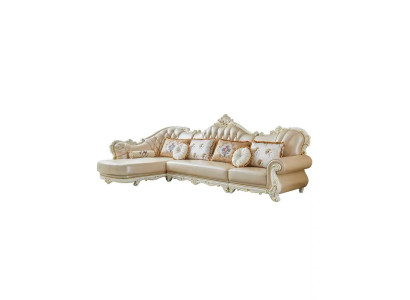 Corner sofa L-shape Sofa Couch Design Upholstery Wood Leather Furniture Chesterfield