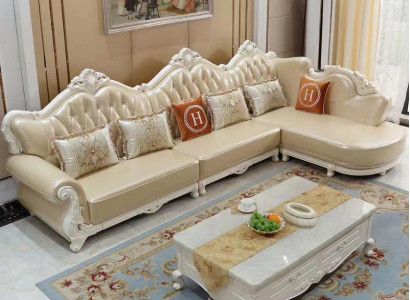 Classic s Corner sofa L-shape Living landscape Sofa Couch Upholstery Corner Wood Leather