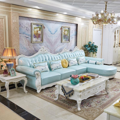 Corner sofa Sofa Couch Upholstery Wood with Leather Corner sofas Suite L-shape