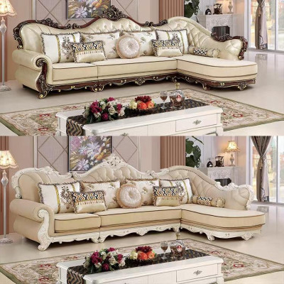 Classic Furniture Corner sofa Sofa Couch Upholstery Living landscape Wood Leather