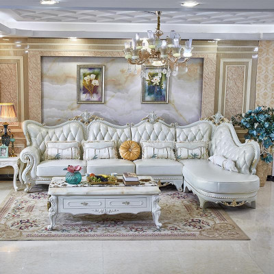 Corner suite Chesterfield Furniture Corner sofa Sofa Couch Furniture Leather Beige