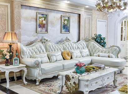 Corner suite Chesterfield Furniture Corner sofa Sofa Couch Furniture Leather Beige