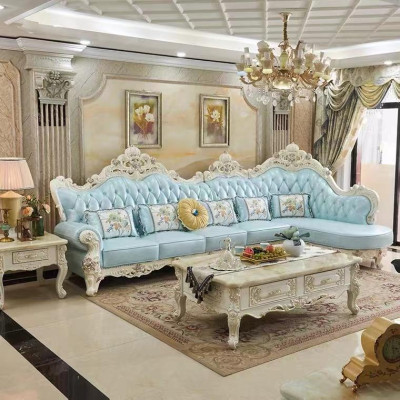 Corner sofa Sofa Living landscape Blue e Couch Corner suite Chesterfield