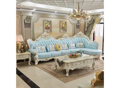 Corner sofa Sofa Living landscape Blue e Couch Corner suite Chesterfield
