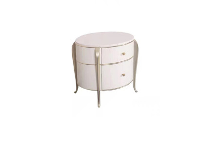 Round Bedside table Furniture Wood Luxury Side White Furniture Bedside tables