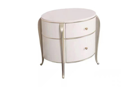 Round Bedside table Furniture Wood Luxury Side White Furniture Bedside tables