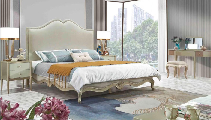 Bed frame double bed frame luxury bed wood beds beige double beds hotel