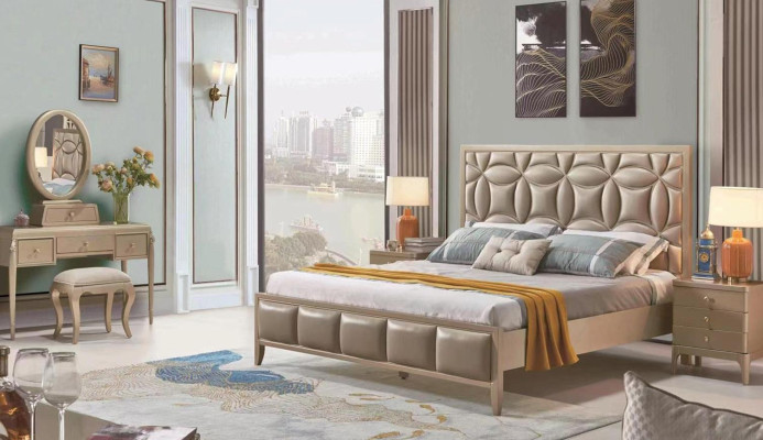 Upholstery Beige Double Beds Bed Beds Double bed Bedroom