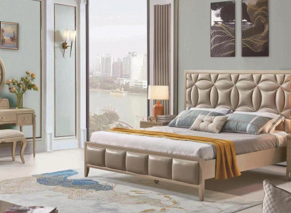 Upholstery Beige Double Beds Bed Beds Double bed Bedroom