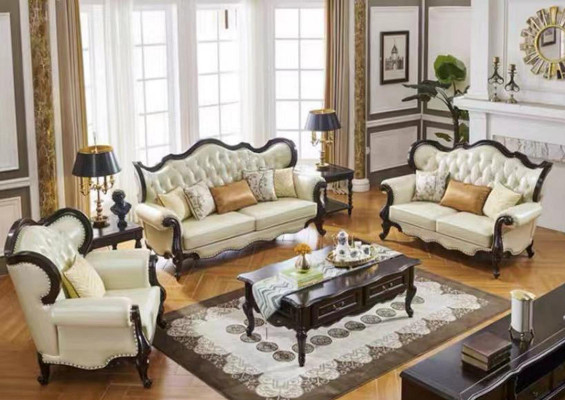 Group Sofa set 3+3+1 Seater Luxury Sofa Armchair Sofas Leather Classic s Set