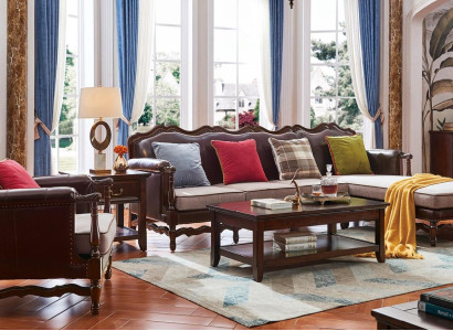 Amerika Furniture 1800 Style Colonial Style Living room Furniture Sofa set