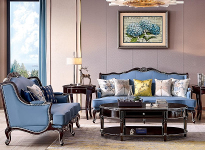 Classic Chesterfield Couch 3+2 Seater Sofa Couches Blue e Sofas