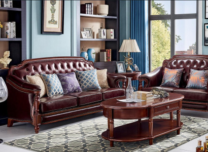 Luxury sofa set 3+2 seater leather sofa couch upholstery set