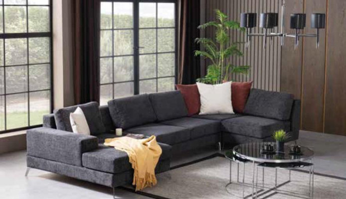Textile Couch Living landscape Living room Corner suite Couches Upholstery Furniture