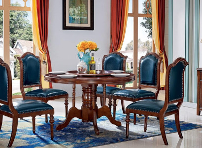 Complete Set Dining table 6 Chairs Dining room Set Ess Group Wood 7pcs