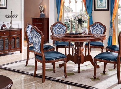 Dining set Table Dining set 6 Chairs Armchairs Dining room Groups Wood