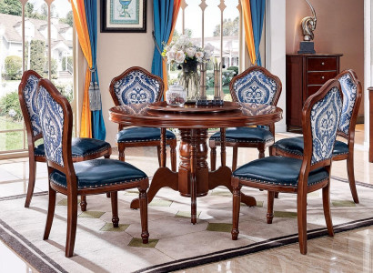 Design 6x Chairs Dining room Furniture Dining set Wood Chair Furnishings