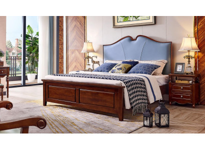 Bedroom Bed Bedside table Beds Double Wood Bed frame Set 3pcs.