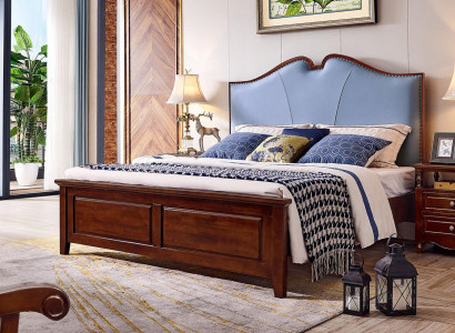 Bedroom Bed Bedside table Beds Double Wood Bed frame Set 3pcs.