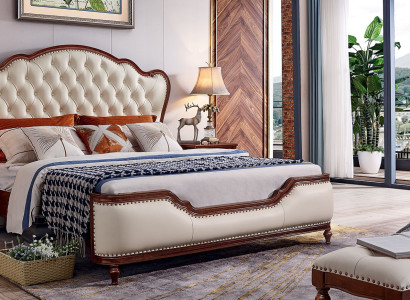 Bedroom Bed 180x200 2x Bedside tables 3-piece bedroom set luxury